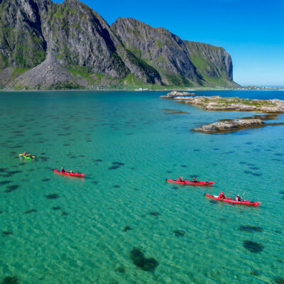 kayaking in lofoten summer adventures